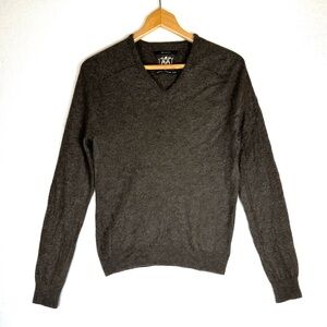Club Monaco Cashmere V-Neck Pullover Sweater Brown Men's Quiet Luxury Office